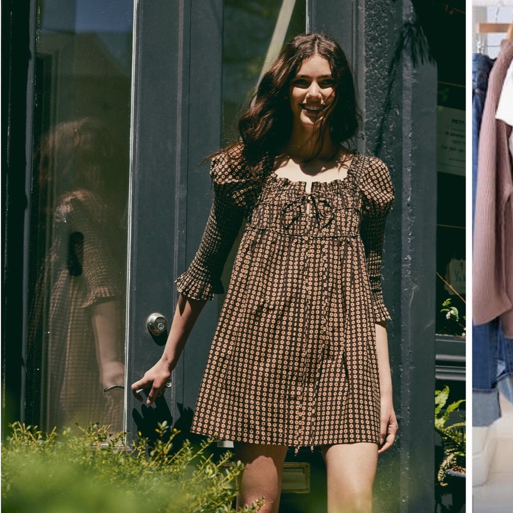 Free People Brown Mini Dress